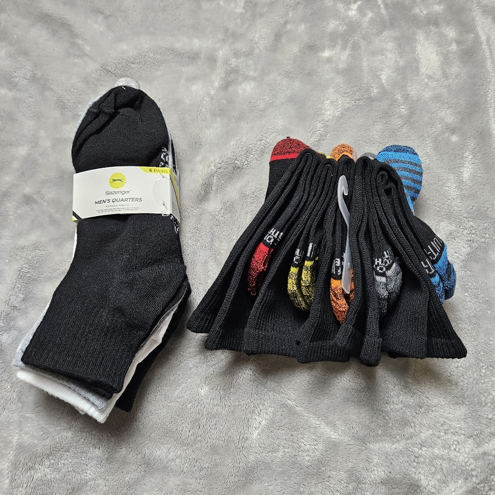 Men’s Crew Socks Bundle – 11 Pairs Mixed Colors/Style